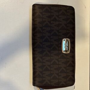 Michael Kors Dark Brown Logo Wallet